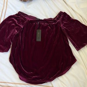 BCBG: New with tags purple velvet top